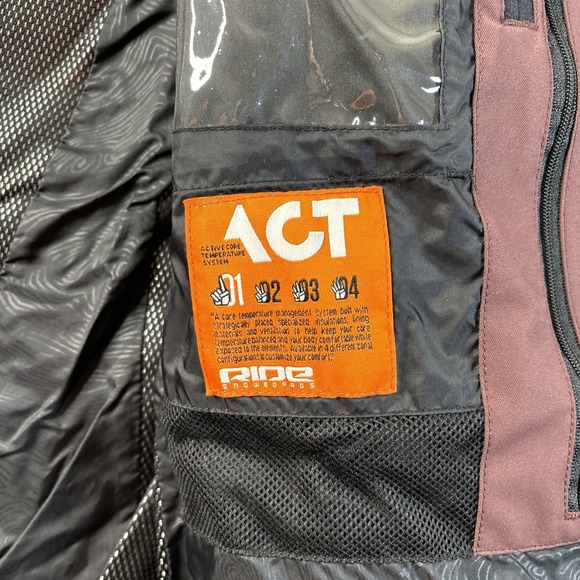 RIDE GEORGETOWN SNOWBOARD JACKET MEN'S Small Orange Red Insulated $270 - Picture 14 of 15